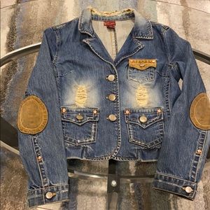 Wax Jeans Vintage Fitted Denim Jacket Medium (7-9)